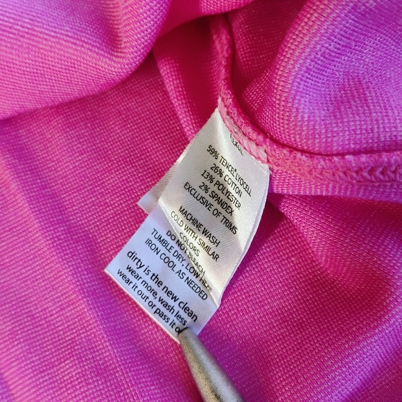 Horny Toad Tank Flexcel Shift Dress Womens Large Pink Pocket Casual Athleisure - Picture 8 of 12